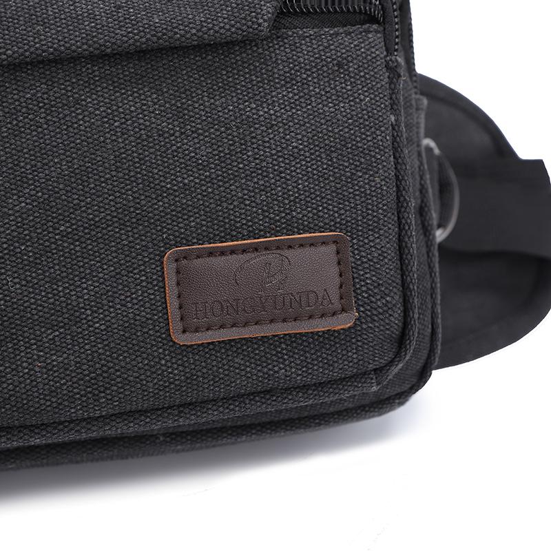 Bolsa de Cintura em Lona Esportes ao Ar Livre Multifuncional Bolsa de Cintura Masculina Durável Portátil Porta-Celular