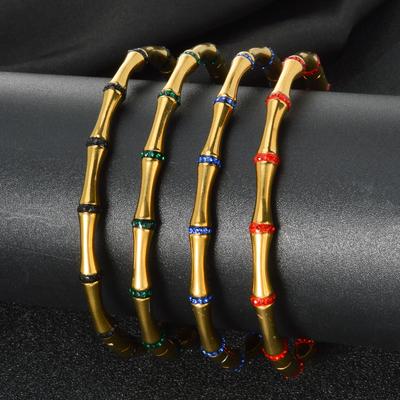 Stainless Steel Bamboo Bracelet Women Elegant Fashion Jewelry Gift for Birthday Anniversary Gift High-end Simple