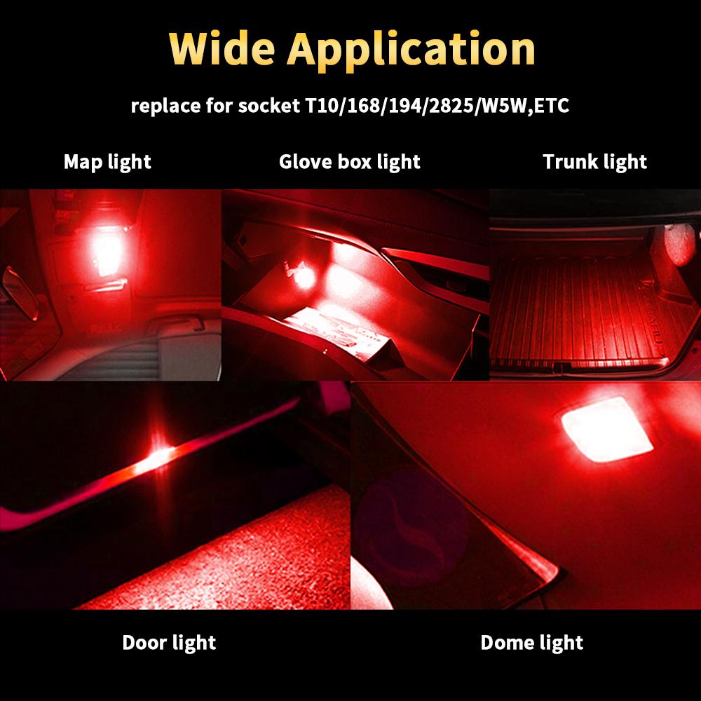 2PCS T10 W5W LED Bulbs High Power Canbus 3030 15SMD Interior Reading LightsTurn Side Auto Wedge Lights Yellow White 6000K 12V