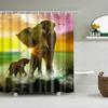 Wild Animals Bath Curtains Lion Leopard Cat Bathroom Decorative Shower Curtains Bathtub Decoration Bath Curtains