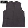 NIGEL CABOURN FRENCH WORK VEST HEMP Men's Charcoal Gray 48 Best 48 Charcoal grayUsed