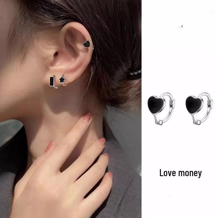 925 Silver Four-Leaf Clover Ear Cuffs: Trendy Women's Hoop Earrings with Exquisite Design