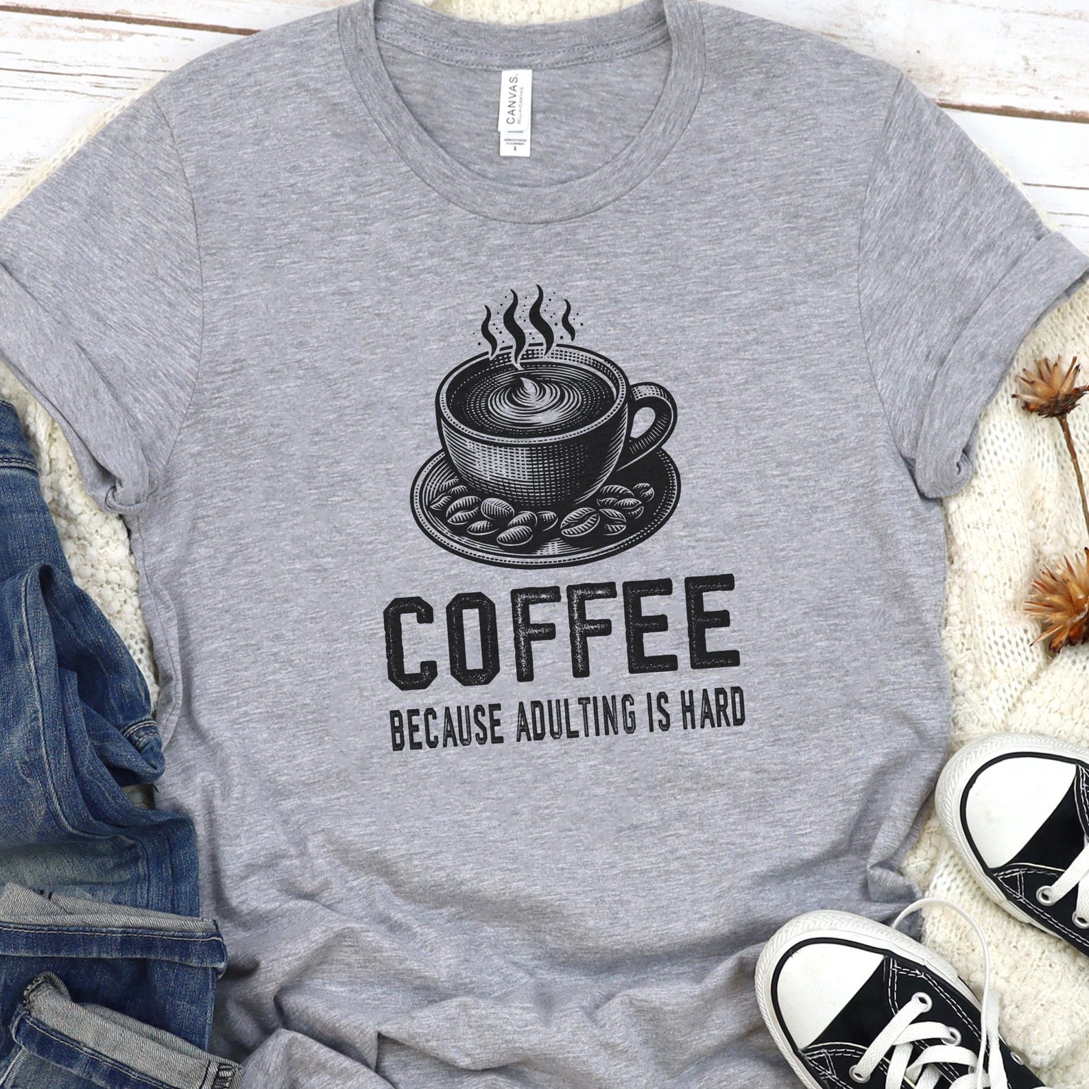 Coffee Shirt, Funny Coffee Lover TShirt, Coffee Addict T-Shirt, Gift for Her, Coffee Barista Shirt, Funny Coffee Tee, Latte Shirt 2XL