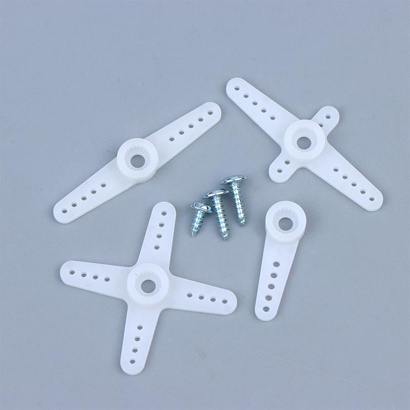 5 Sets Sg90 9G Servo Horn Arms Kit, Plastic Servo Replacement Horn With Mounting Screws For Sg90 Rc Servo Motor