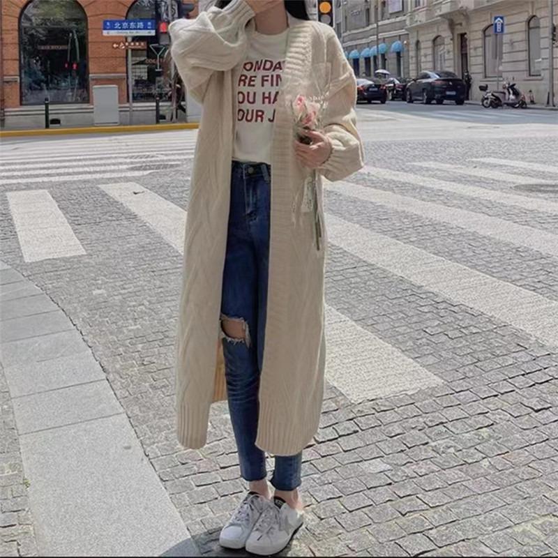 VEZFAA Женская мода Повседневный Осень Зима Однотонный Принт Длинный Рукав Свитера Size: One Size