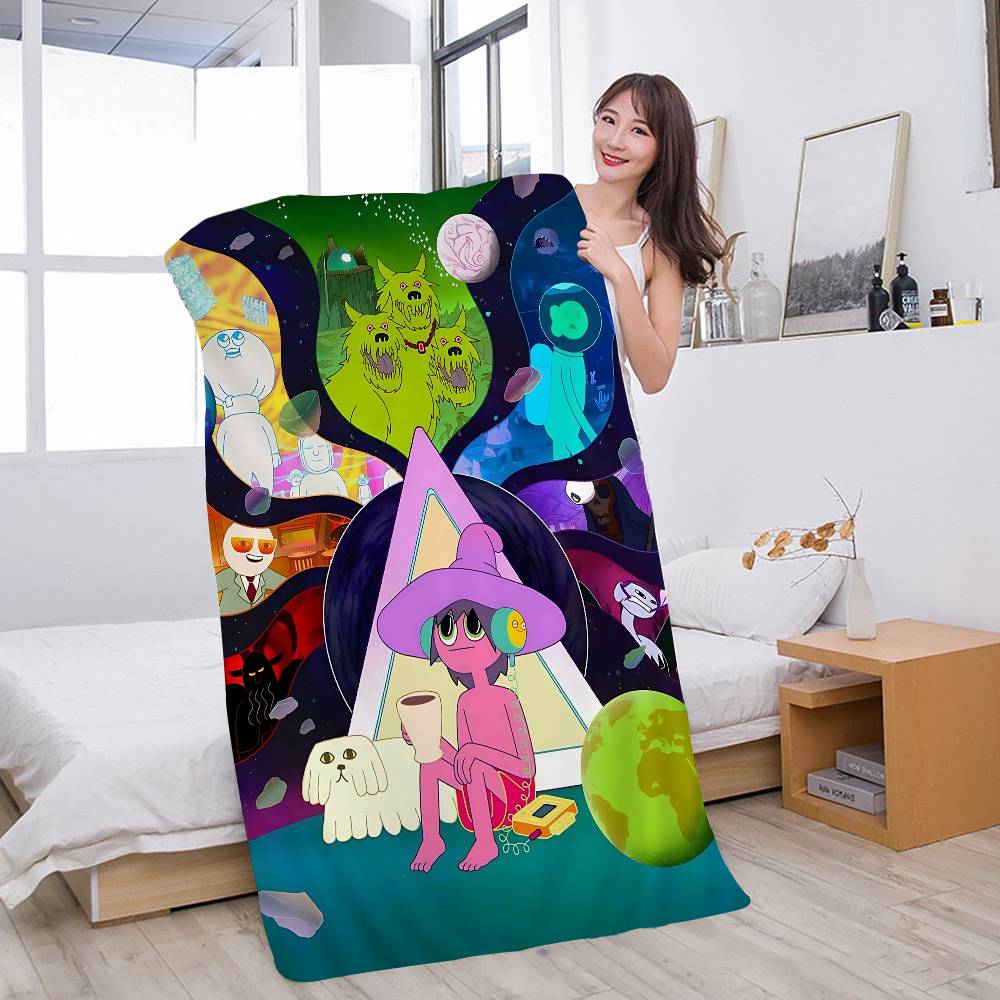 Anime T-The Midnight Gospel Anime Beach Swimming Towel Soft Absorbent Washcloth Children's Gifts for Kids Travel Camping Gym