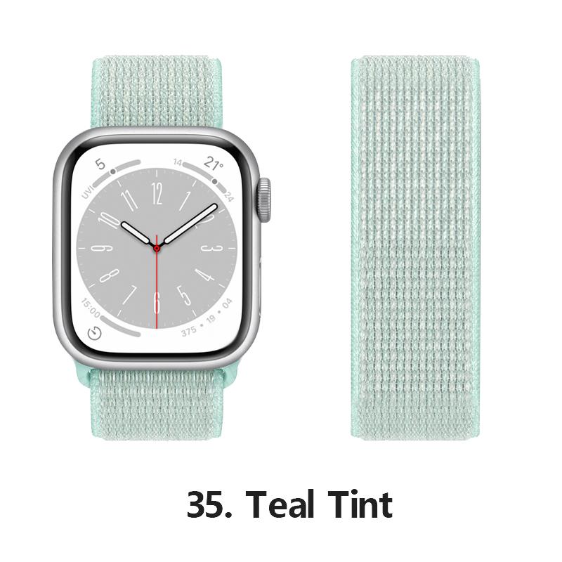 Nylon Strap For Apple Watch 10 Bands 46mm 44mm 40mm 45mm 41mm 49mm 42mm 38mm Bracelet Correa iwatch Series 8 se 7 6 3 9 11 40 mm