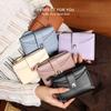 New Microfiber Women's Wallet, Light and Thin Multi-card Card Bag, Large Capacity Buckle + Zipper Double Closed Card Bag.