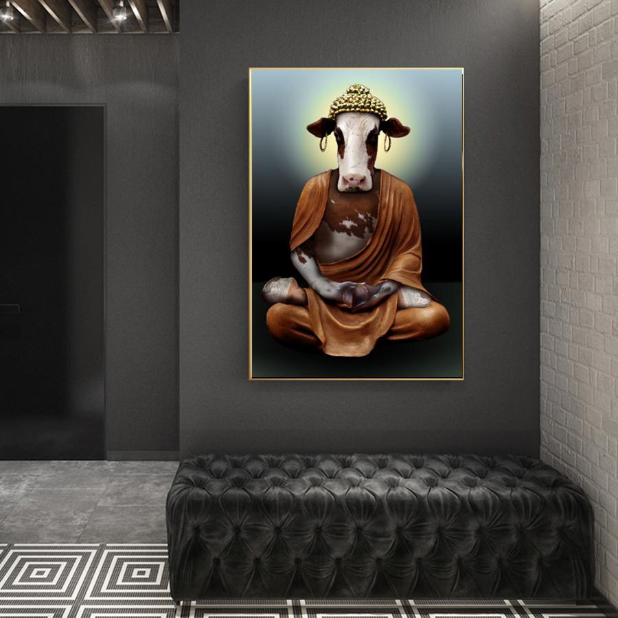 

Забавные животные, художественная копия, буддийская картина на холсте, Будда, настенные художественные постеры, принты, настенные панно для гостиной, дома, Декор Куадрос 21*30cm