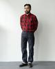 Bancheu Bgs Flannel Buffalo Check Cotton Work Shirt - Red