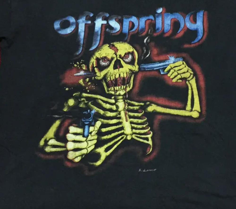 Vintage The Offspring Heavy Cotton Black Full Unisex T Shirt Unisex T-Shirt L