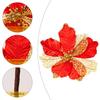 Christmas Poinsettia Artificial Flowers Xmas Tree Wreath Ornaments DIY Decoration New Year Wedding Party Holiday Decor