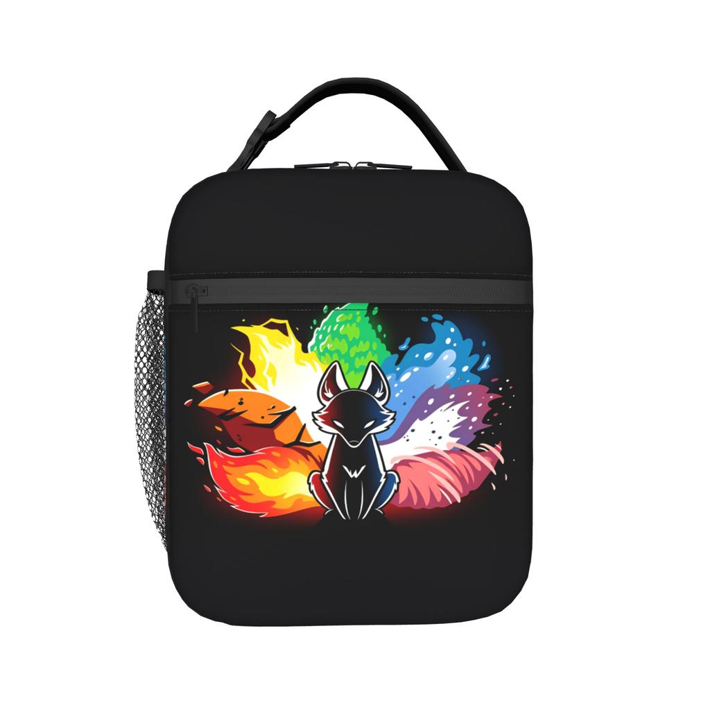 Cute Fox Lunch Bag For Adult Print Lunch Box Fun Picnic Cooler Bag Portable Oxford Thermal Tote Handbags