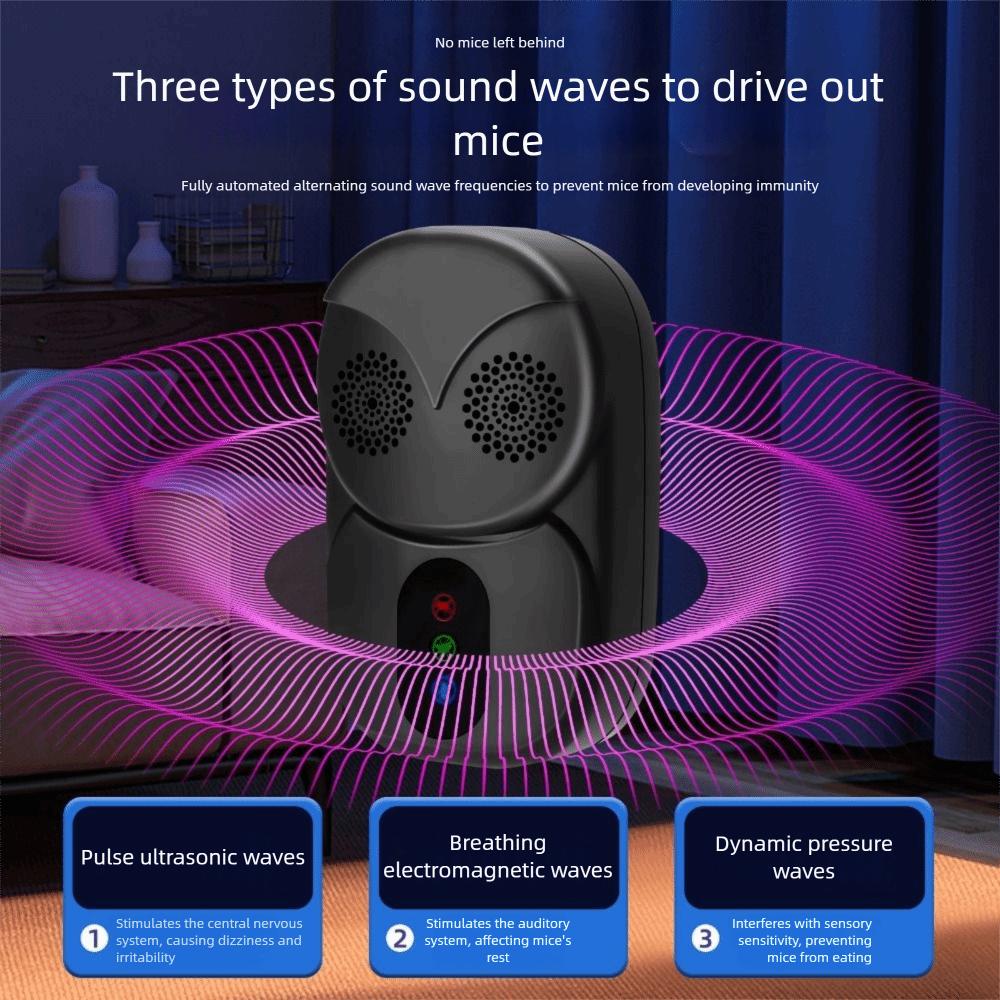 AI Smart Chip Ultrasonic Rodent Repeller Cyclical Frequency Pest Repeller Outdoor Use