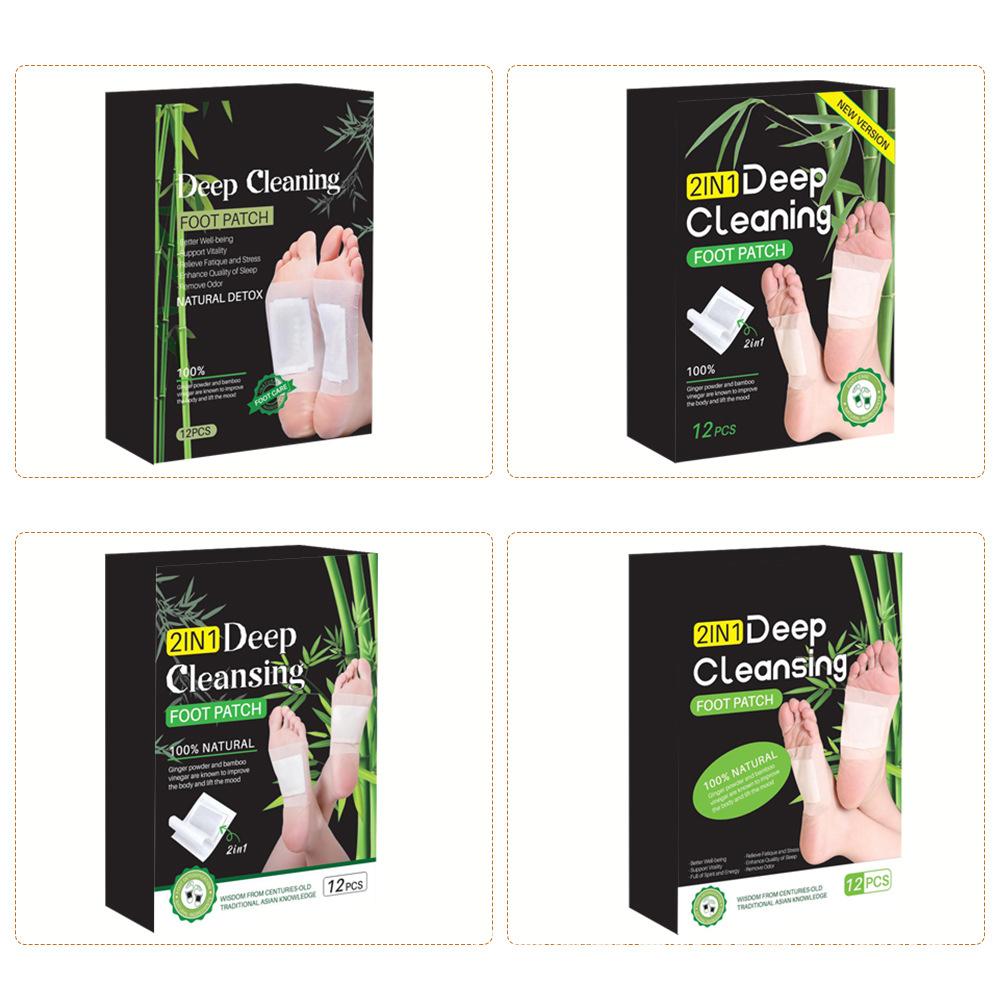 Foot Patch Wormwood Bamboo Charcoal Foot Patch Foot Massage Help Sleep Foot Patch Care 12 Patches