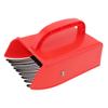Heavy-Duty Red Plastic Berry Picker with Metallic Comb & Ergonomic Handle 800-900 Capacity Blueberry Rake for Elderberries