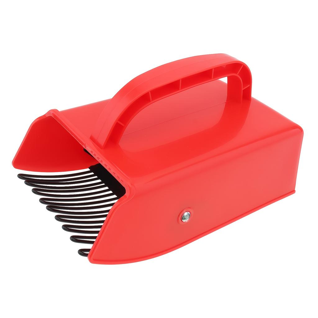 Heavy-Duty Red Plastic Berry Picker with Metallic Comb & Ergonomic Handle 800-900 Capacity Blueberry Rake for Elderberries