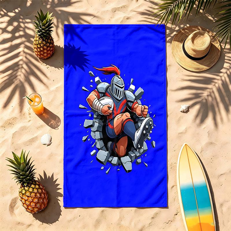 Newcastle Knights (1) Theme Beach Towel Sand Resistant Soft And Comfortable Suitable For The Pool Camping Yoga And Diving A Travel Essential