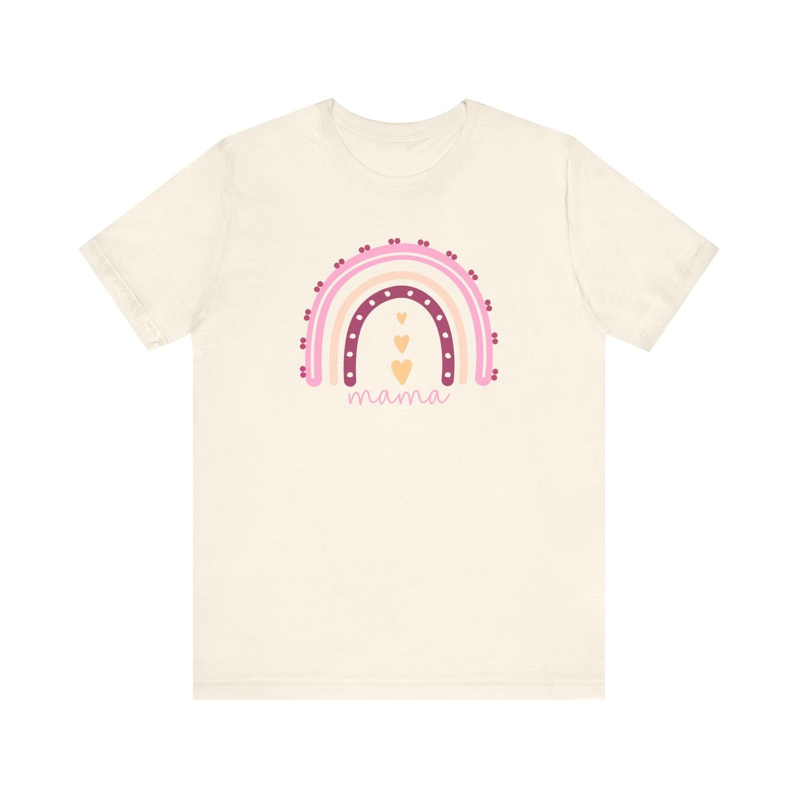 Boho Rainbow Mama Tee Shirt - Unisex Jersey Short Sleeve Tee for Mom and Her S разноцветный