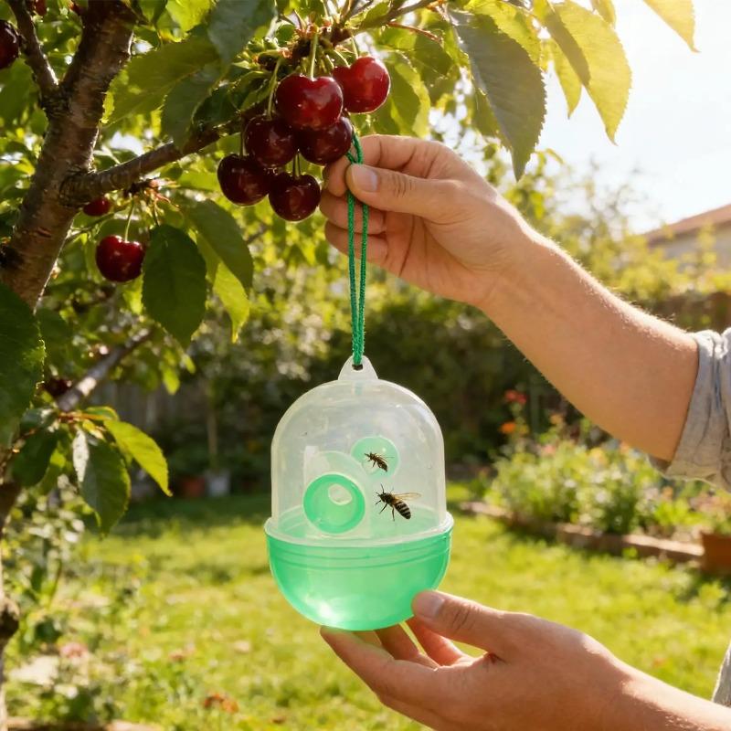 1-10PCS Reusable Fly Trap Hanging Wasp Hornet Catcher Plastic Insect Trap for Garden Orchard Farm Outdoor Pest Control