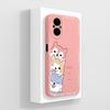 Cover Case For Oppo Realme C67 C65 C63 C61 C25 C25S C25Y C30 C30S C31 C33 C35 C55 C51 C53 Lazy Cat Soft Liquid Silicone Protective Shell For Oppo Capa
