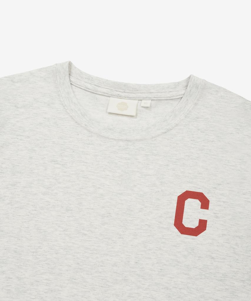 COVERNAT WOMAN Crop Cool Cotton C-Logo T-Shirt Oatmeal