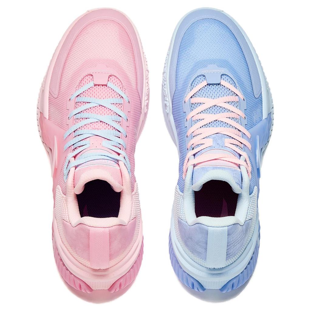 Neue Anta Space 5 Dämpfung, Abriebfest, Anti-Kipp-Low-Top-Basketballschuhe Herren Pink Blau Asymmetrisch 912531613Q-1