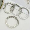 Hip Hop Cross Bracelet Set, Design Imitation Pearl Irregular Ccb Beaded Jewelry