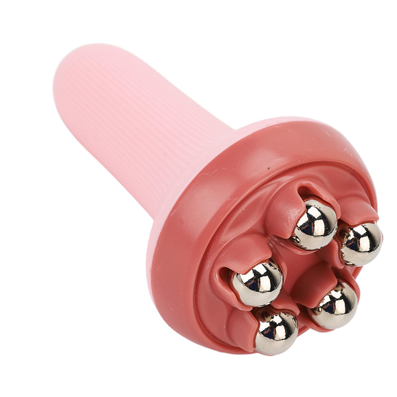 

Ролик для скульптурирования лица, вращающийся на 360 градусов, меридианный массаж, уход за кожей, устраняет отеки, инструмент для контурирования лица розовый