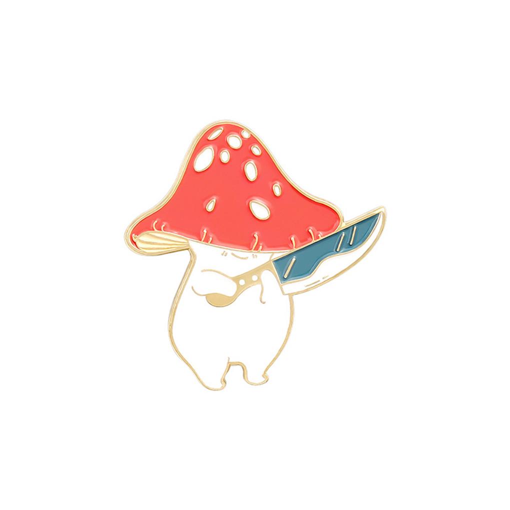 5pcs Brooch Cartoon Mushrooms Mini Badge Patches Self-Assembly Elegant Accessory Clothing Jewelry Ornaments Lovely