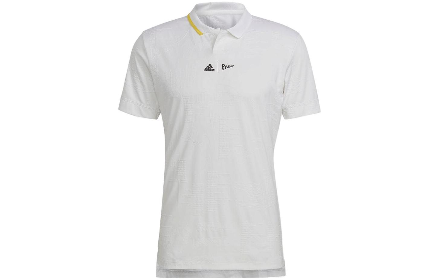 

Adidas Polo Shirts Men s White Polo Collar Moderate Straight Fit HC8537 L