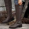 Fashion Women Knee High Boots Autumn Winter Low Heels Platform Long Boots 2025 New Big Size Leather Women Warm Shoes Zapatos De Mujer