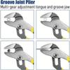 7pcs Pliers Set with Groove Joint, Long Nose, Slip Joint, Linesman, and Diagonal Pliers for DIY & Home Use (Blue)