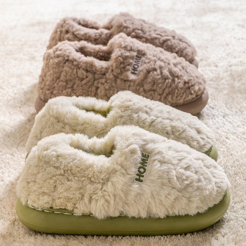 Cotton shoes winter bag heel 2025 new indoor home warm non-slip autumn couple cotton shoes cotton slippers