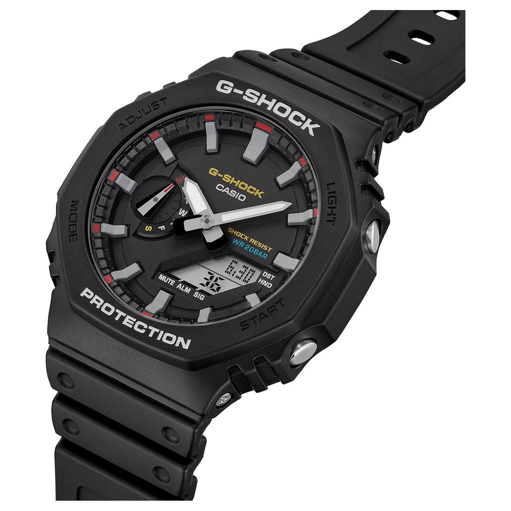 Casio / Quartz Movement Resin Strap Watch Unisex Black Dial GA-2100RL-1APR