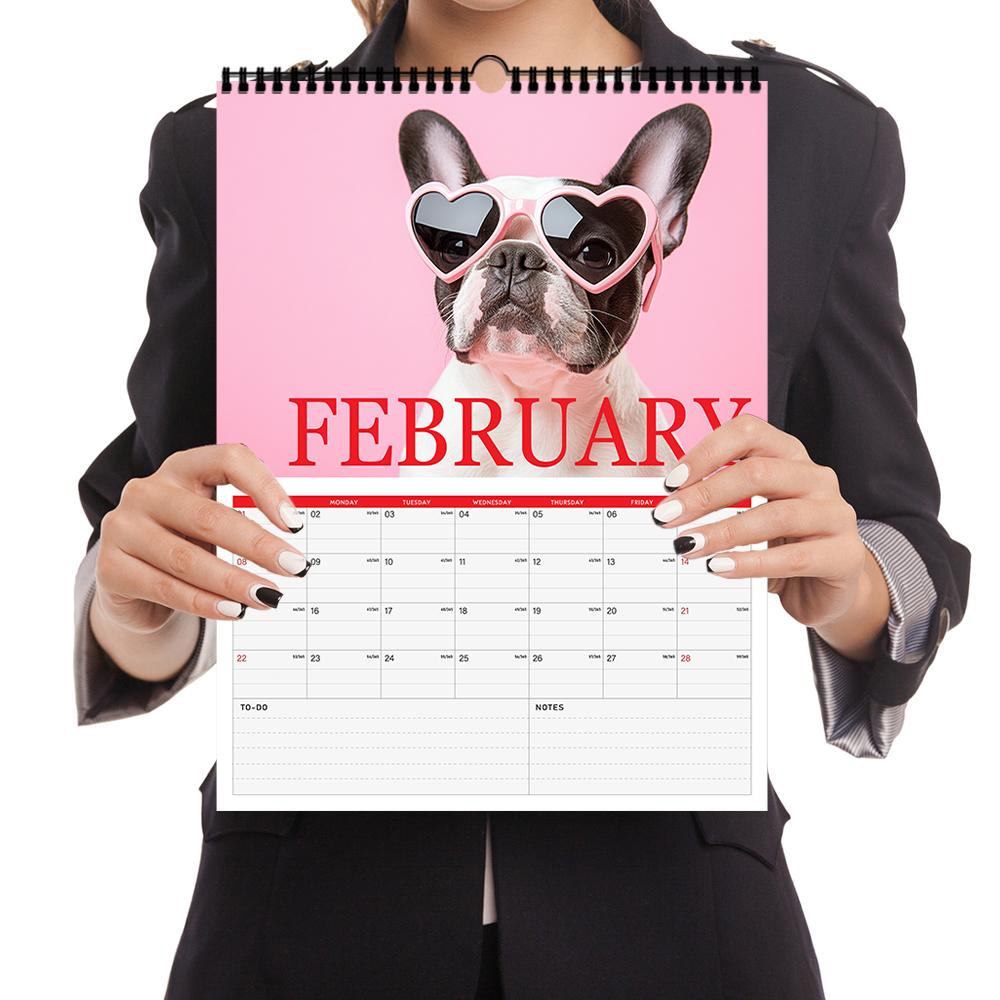 1pc, 2026 Super Large HD Dog Calendar - Love Dogs, 12 different designs, wall calendar, birthday, Christmas, New Year gifts