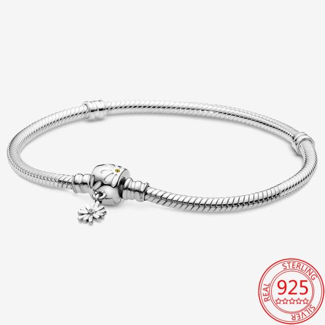 

Браслет из стерлингового серебра 925 пробы с замком в форме сердца «Клятвы вечной любви» в виде розового сердца, подарок на годовщину свадьбы 21cm