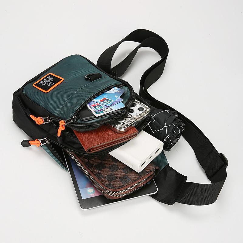 Petite Sacoche Homme Poitrine Imperméable - Sac Bandoulière Crossbody Avec Porte-Monnaie, Voyage Et Sport