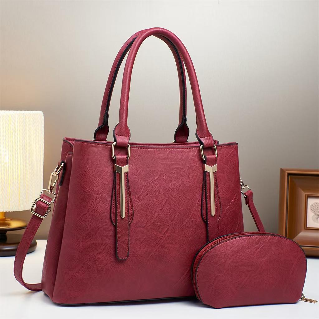 Geantă de mână retro nouă cu nivel ridicat de aspect, geantă simplă de modă, îmbinare, capacitate mare, geantă de umăr unică, geantă de damă la modă