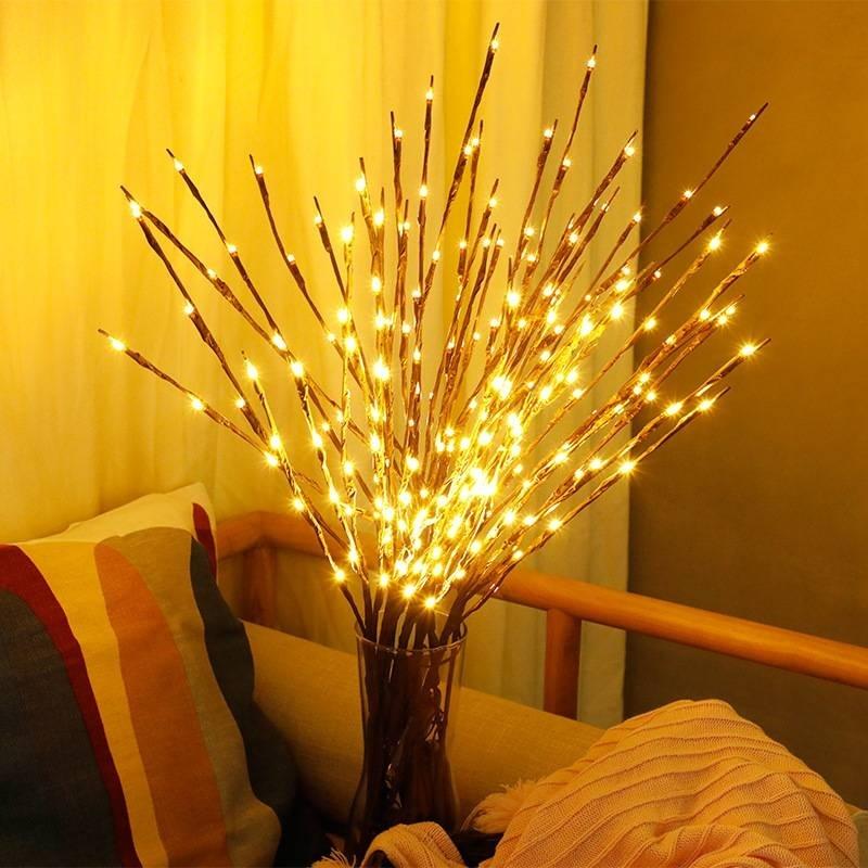 20 LED Indoor Tree Branch Light Party Wedding Home Garden Decor Fairy String Lamp