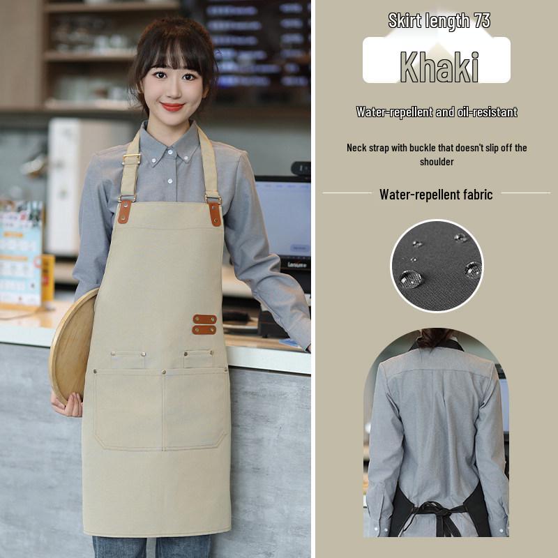 High-End Waterproof Canvas Apron for Catering and Dining