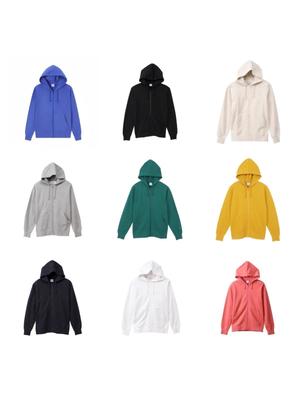 Unisex 360g Dikke Capuchon met Rits Vest - Pure Katoenen Hoodie Jas voor Herfst/Winter (C3-Q103)