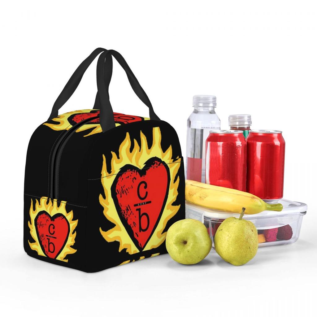 Clothes Over Bros Heart Logo Insulated Lunch Bag for Women Office Cooler Thermal Food Box Tote Leakproof Lunch Boxes Container