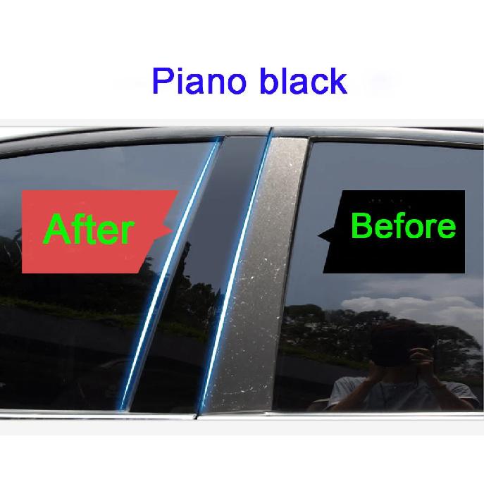 Matériau PC Voiture Montant de Pilier Couvercle Garniture de Porte Moulure de Fenêtre Autocollants Plaque Accessoires Décoration Pour Subaru Outback 2015-