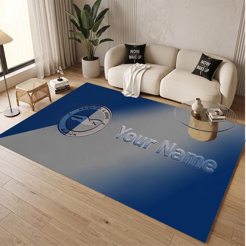 Personalized Crystal Velvet Carpet Brighton & Hove Albion Football Pattern Non Slip Floor Rug