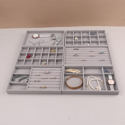 Sametový stojan na šperky Stohovatelné Vynikající držák na šperky Přenosný prsten Náušnice Náhrdelník Organizér Box organizator de boys