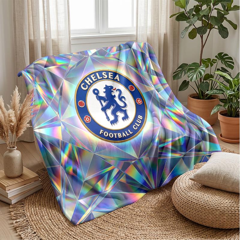 Chelsea FC Theme blanket Soft Flannel Blanket Plush Throw Blanket Cozy Sofa Bed Blanket for Home Decor