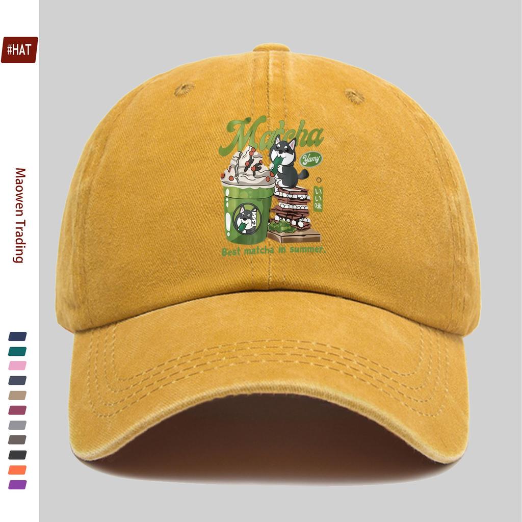 pc Fashion Trendy Cartoon Dog Pattern Printed Baseball Cap with Cute Pet Dog Print Design Decorative Hat Comfortable Lightweig