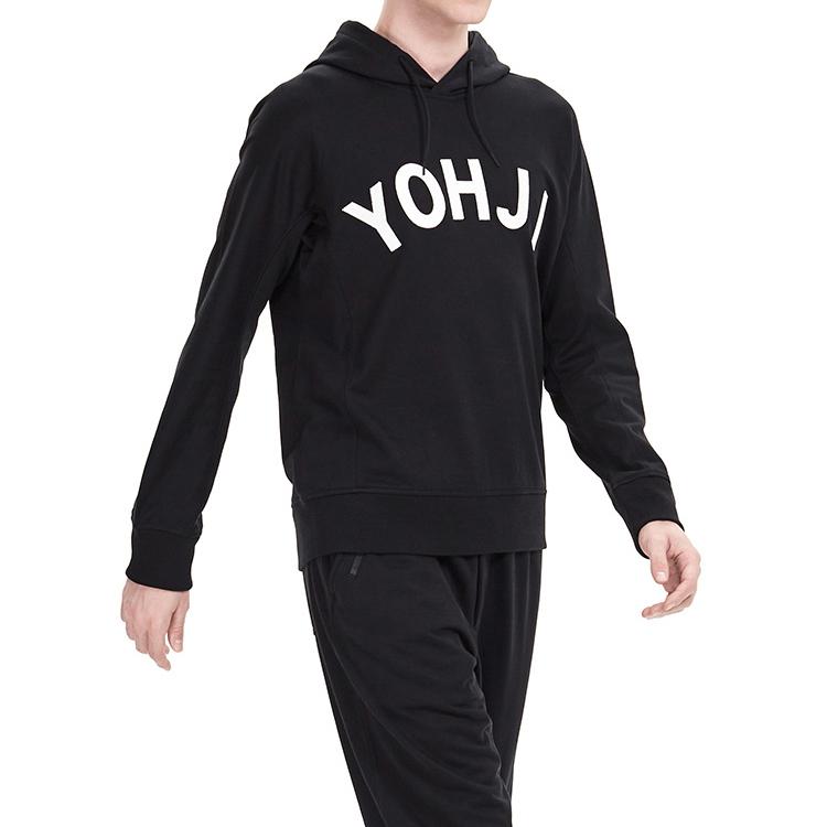 Adidas Y-3 Yohji Letters Hoodie Black/Off White Men Streetwear FJ0440