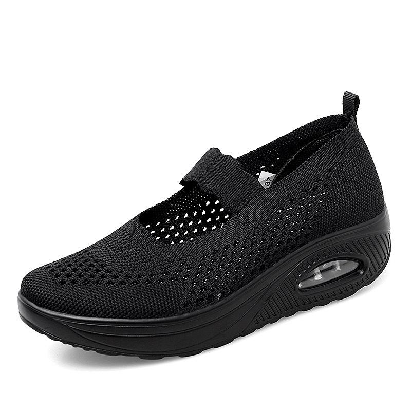 1 Summer new casual fly-woven mesh thick sole, light, comfortable and breathable large-size single shoes No. 2